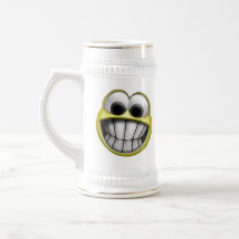 Grimacerie du visage souriant heureux mug