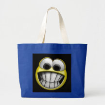 Grimacerie du visage souriant heureux sac fourre-tout