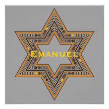 Gris de David d'étoile d'Emanuel d'invitation de M