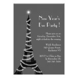 Gris d'invitation de Tour Eiffel de nouvelle année