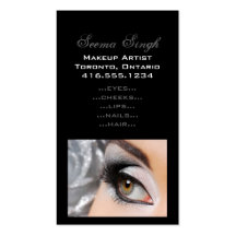 Gris d'oeil de Smokey de maquillage Cartes De Visite Personnelles