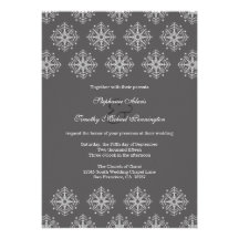 Gris + faire-part de mariage blanc d'hiver de floc