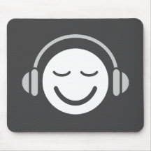 Gris frais moderne de musicien souriant du DJ de m Tapis De Souris