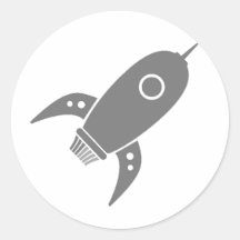 Gris gris de gros bateau de rétrofusée autocollants