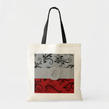 Gris noir rouge de damassé vintage française décor sacs
