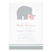 Gris rose-clair des invitations | de baby shower d