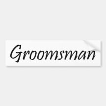 Groomsman Autocollants Pour Voiture