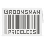 Groomsman inestimable carte de vœux