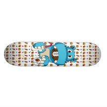 Gros lard l'hippopotame skateboards personnalisés