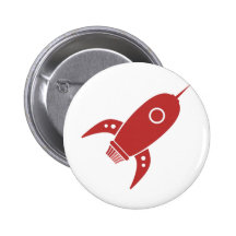 Gros rouge de bateau de rétrofusée badge