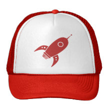 Gros rouge de bateau de rétrofusée casquettes de camionneur