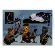 Grosse confiture de chats cartes de vœux