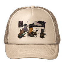 Grosse confiture de chats casquette