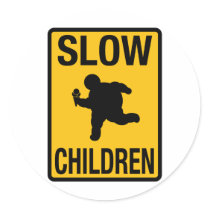 Grosse parodie de plaque de rue d'enfant d'enfants autocollants