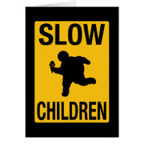 Grosse parodie de plaque de rue d'enfant d'enfants cartes