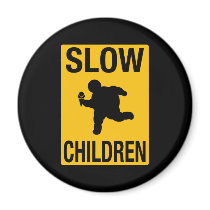 Grosse parodie de plaque de rue d'enfant d'enfants magnets