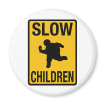 Grosse parodie de plaque de rue d'enfant d'enfants magnets