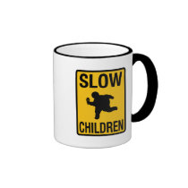 Grosse parodie de plaque de rue d'enfant d'enfants tasses