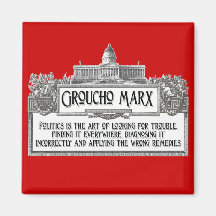 Groucho Marx sur la politique Aimants Pour Réfrigérateur