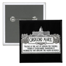 Groucho Marx sur la politique Pin's Avec Agrafe