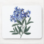 Groupe de fleurs bleues tapis de souris