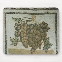 Groupe de raisins blancs, mosaïque romaine tapis de souris