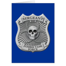 Groupe de travail de zombi - insigne de sergent carte de vœux