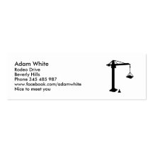 Grue de construction cartes de visite professionnelles
