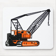 Grue de construction orange tapis de souris