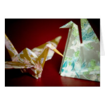 Grues d'origami • Obtenez la carte bonne