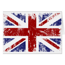 Grunge britannique de punk de drapeau carte de vœux