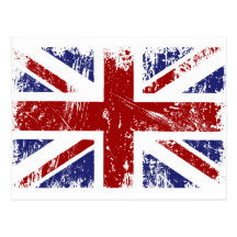 Grunge britannique de punk de drapeau cartes postales
