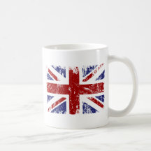 Grunge britannique de punk de drapeau mug à café