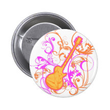 Grunge de guitare de la roche de la fille de KRW Pin's Avec Agrafe