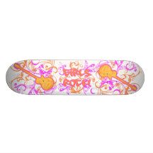 Grunge de guitare de roche de filles de KRW Plateaux De Skateboards Customisés