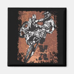 Grunge de motocross aimant pour réfrigérateur