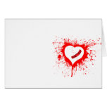Grunge de petite taille Hearted cassée d'alternati Carte De Vœux