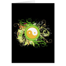 Grunge de Yin Yang Carte De Vœux