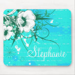 Grunge florale tapis de souris