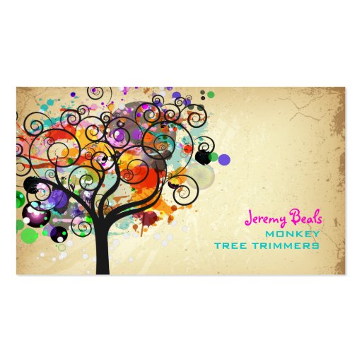♥♥♥♥ grunge vintage de trimmers d'arbre de PixDezi Modèle De Carte De Visite