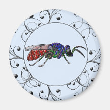 Guêpe de coucou magnets pour réfrigérateur