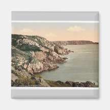 Guernesey, côte chez Gouffre, Îles Anglo-Normandes Magnets Pour Réfrigérateur