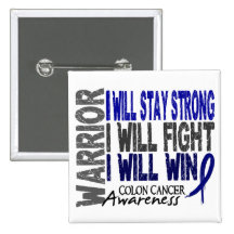 Guerrier de cancer du colon badges
