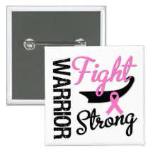 Guerrier de cancer du sein badge avec épingle