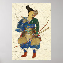 Guerrier japonais Archer Posters