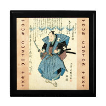 Guerrier vintage japonais frais de samouraïs d'uki boîte à souvenirs