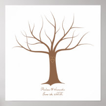 Guestbook de mariage d'arbre d'empreinte digitale affiches
