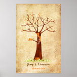 Guestbook de mariage d'arbre d'empreinte digitale  affiches