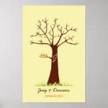 Guestbook de mariage d'arbre d'empreinte digitale  poster