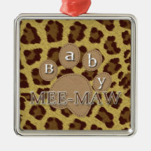 Gueule de Mee de guépard de bébé Ornements
